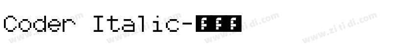 Coder Italic字体转换